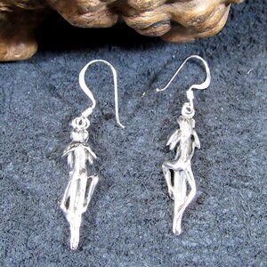 Solid 925 Sterling Silver 3D Kama Sutra Earrings, Erotic Sensual Lovers Jewelry
